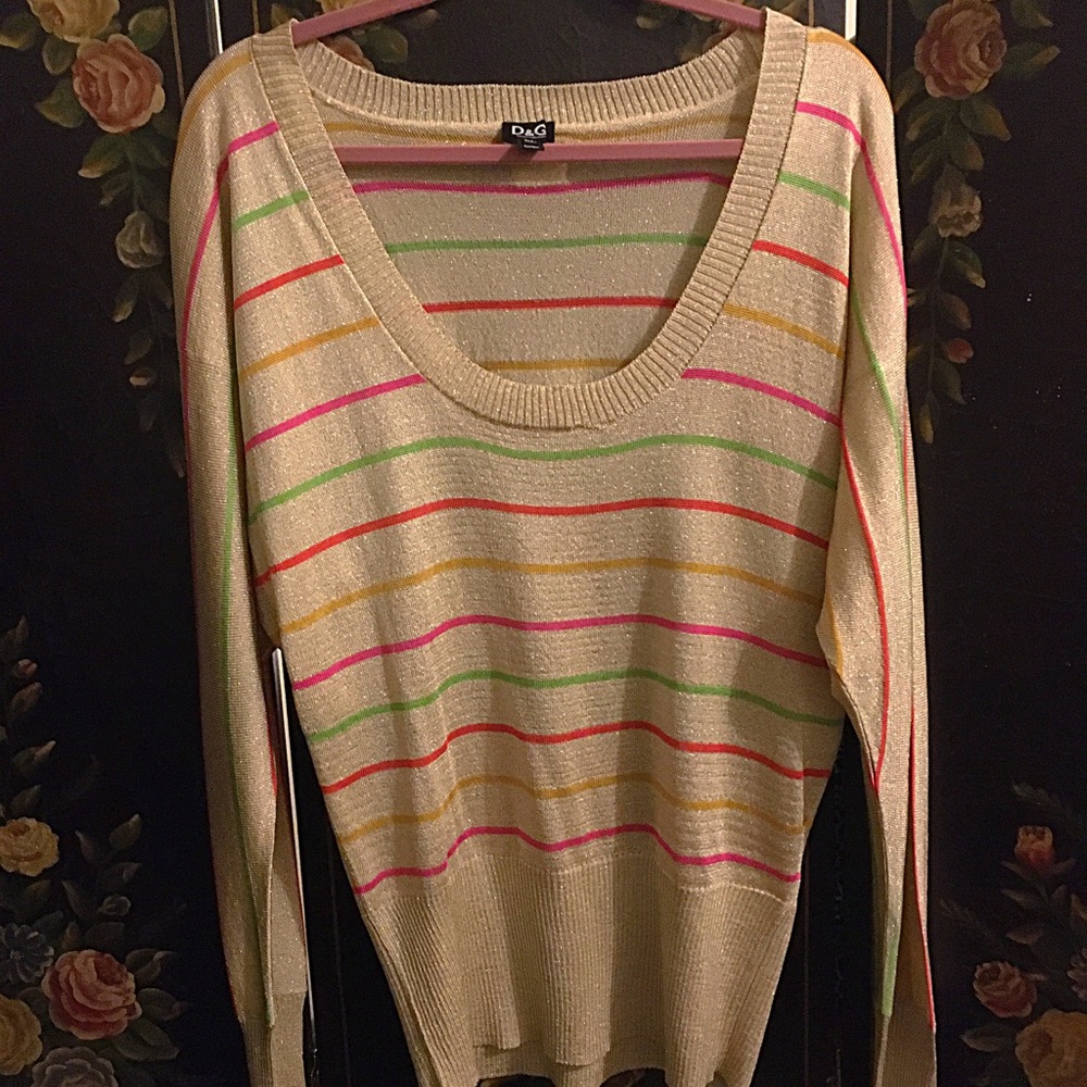 Dolce & Gabbana Sparkly Lightly striped Top XL